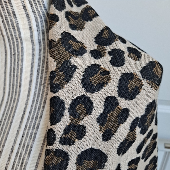 lèRumi Fringed Leopard Print Cardigan Sweater - Picture 4 of 8